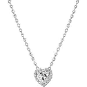 PAVOI 14K Gold Plated Post Faux Diamond Round Solitaire Pendant Halo Necklace